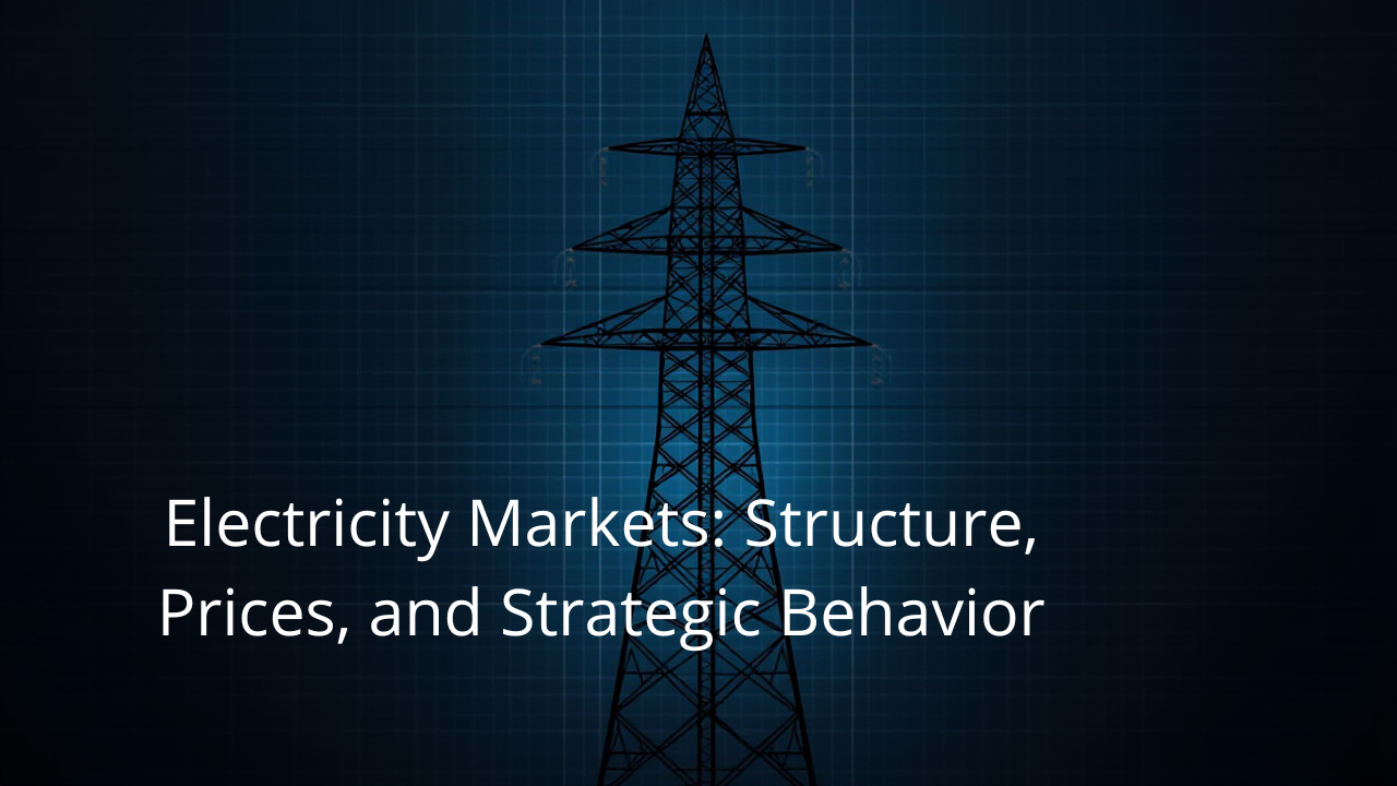 Electricity Markets: Structure, Prices, and Strategic Behavior