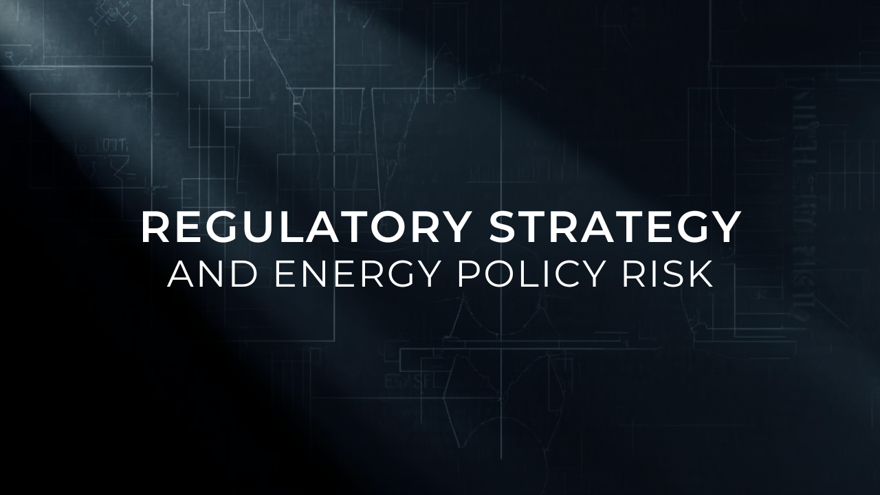 Regulatory Strategy and Energy Policy Risk